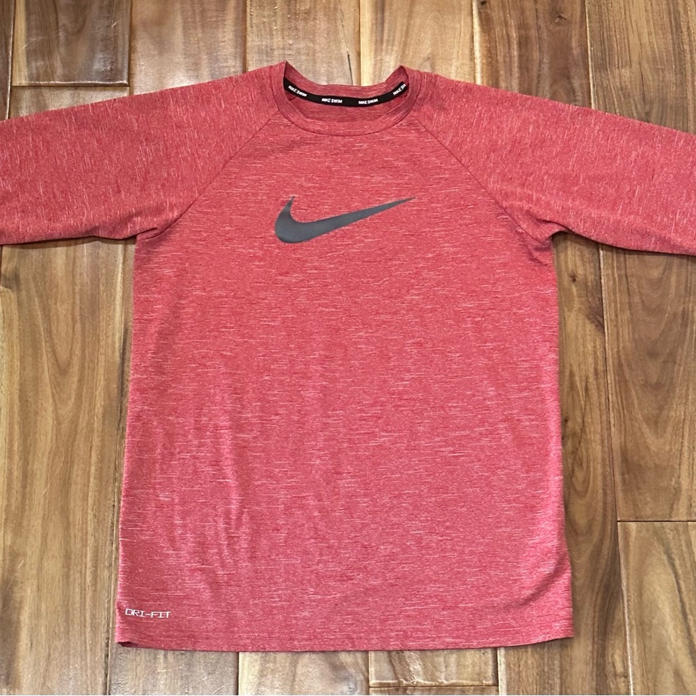 Nike Heathered Red Rash Guard